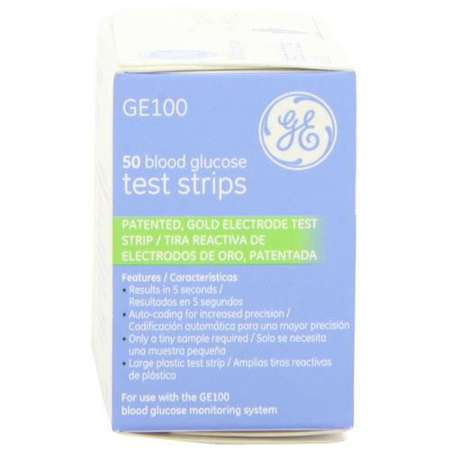 GE100 Blood Glucose Test Strips - 4/Boxes of 50 Strips = 200/Total Strips