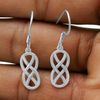 TISHAVI Solid .925 Sterling Silver Celtic Knot Design Dangle Earrings Silver, Sterling Silver, No Gemstone