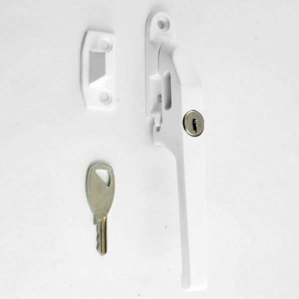 Chivrose Ltd Modern Contemporary Design Lockable Casement Window Fastener 124mm (White)