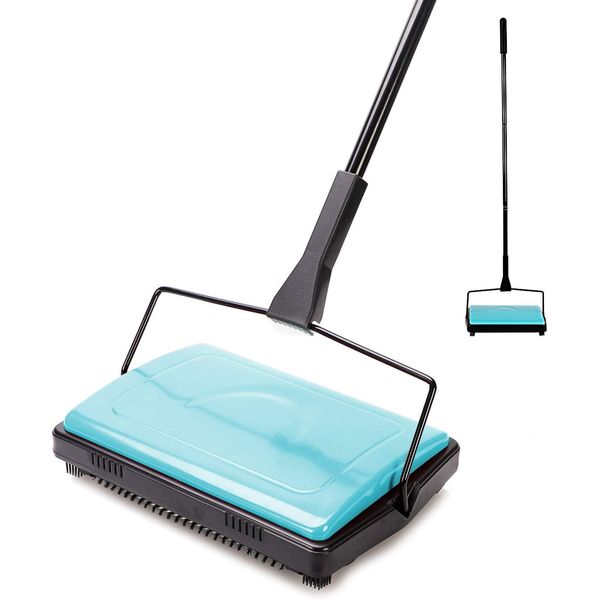 Carpet Sweeper Cleaner for Home Office, Low Carpets, Rugs, Pet Hair, Dust