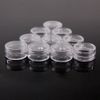 JOVANA 200 pcs New Empty Clear Plastic Cosmetic Containers 3 Gram Size Pot Jars Eye Shadow Container Lot Size:Diameter: 31 mm/1.2 inch Height: 16.5 mm/0.6 inch.