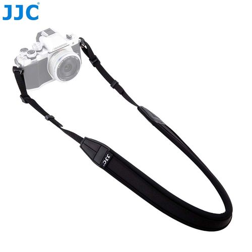 JJC NS-M1BK Neoprene Neck Strap for Mirrorless or DSLR Camera with Two Strap Eyelets (Neoprene Length 124cm, Width 3cm) (Black)