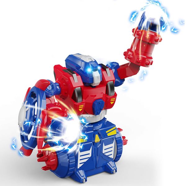 Holyton Battle Robot - 360° Rotating Remote Control Robot Toy for Boys, Featuring Shields and Fist Weapons, Ideal Battling Gift for Kids Aged 5 6 7 8 (Blue)