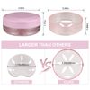 Denture Case, Leak Proof Denture Bath Case Cup Kit for Travel Cleaning, Denture Holder Box Bath Soaking Container for Women & Men with Mirror, Strainer, Removal Tool and Denture Brush(Pink)