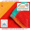 Softerry - Extra Soft Beach Towel 30 x 60 inch Cabana Stripe Hotel Pool and Resort Style Absorbent Terry 100% Cotton (Royal-Tur-Red-Pink, 4 Pack)