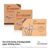 the Last Straw - 100% Biodegradable Paper Drinking Straws (300 Pack)(White/Brown/Black)