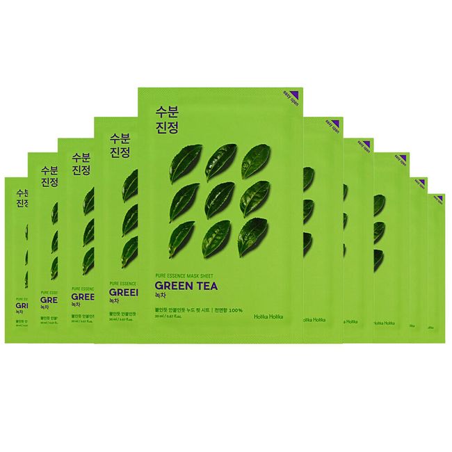Holika Holika Pure Essence Green Tea Mask Sheets 10pcs x 0.67fl.oz [US seller]