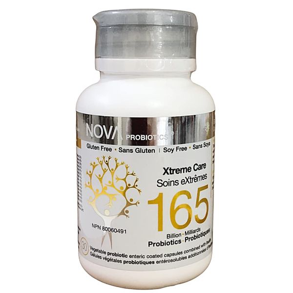 NOVA Probiotics Multi-Strain Xtreme Care 165 Billion Probiotics per Capsule-30 VCaps