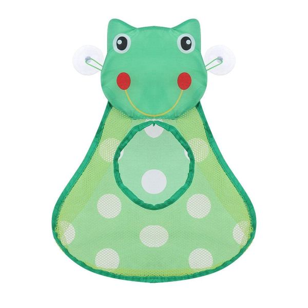 gofidin Baby Bath Toys Mesh Bag Kids Bathroom Toy Storage Bag Duck Frog Suction Cups Toys Organizer for Kids