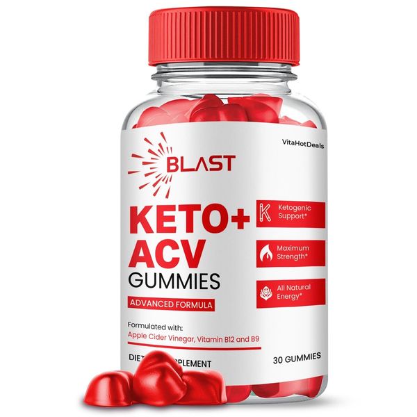 Blast Keto ACV Gummies, Max Strength Formula, BlastKeto + ACV Gummies (1 Pack)