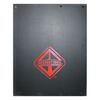 International 24 x 30 Black / Orange Logo Poly Mudflap Set - (Pair)