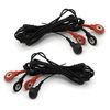Leads for TENS/EMS Machines 2.5mm Connection 4-Stud Connectors 1 Pair Red/Black