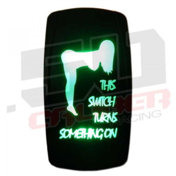 50 Caliber Light Bar On/Off LED Rocker Switch Waterproof Green UTV ATV Toggle  