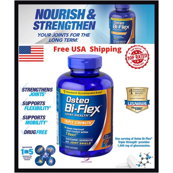 Sealed 200 tablets Osteo Bi-Flex Triple Strength Glucosamine