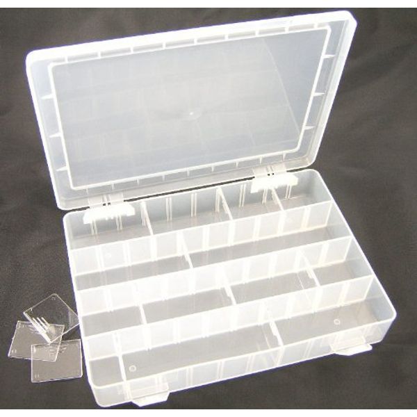 boxdisplays Adjustable Compartment Frosted Plastic Organizer (BD88)