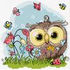 Cross Stitch Kit Luca-S - Happy Owl B1401