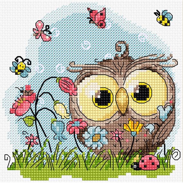 Cross Stitch Kit Luca-S - Happy Owl B1401