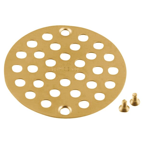 Moen 102763BG 4-Inch Screw-In Shower Strainer Drain Cover, Brushed Gold