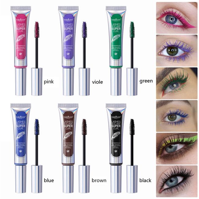 MKNZOME Wasserdichte Mascara, Manga-Wimpernverlängerung Mascara Black Magic Color Mascara, Slender, Curly, Not Smudged, für Den Besten Cat Eye Effekt Perfekt für Halloween, Weihnachts Make up