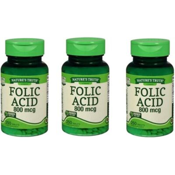 Nature's Truth Folic Acid 800mcg Tablet 250ct (3 Pack)