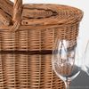 Picknickkorb PIQUE-NIQUE 40x28xH25/H44cm beige/braun