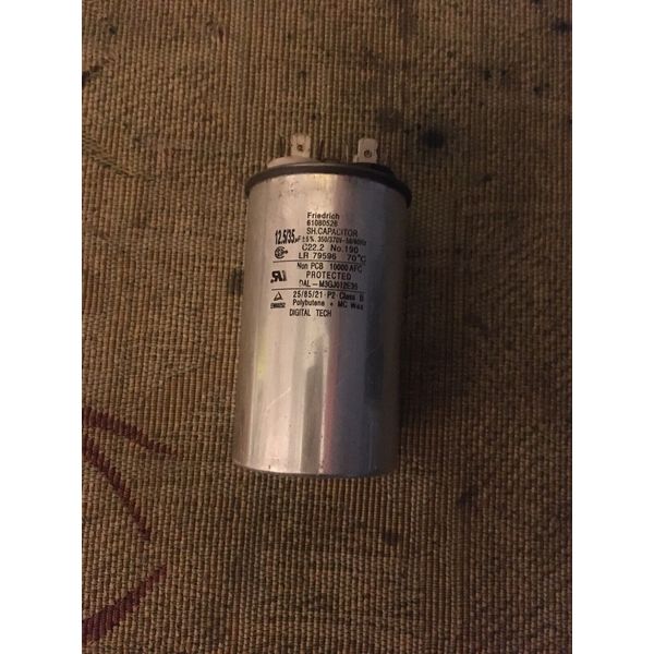 Friedrich Capacitor 12.5/35uF 350/370volt