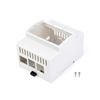 Waveshare Protective Case for Raspberry Pi 5 on DIN Rail Modular Box ABS Case Large Inner Space Injection Moduling with Rail Mount Support