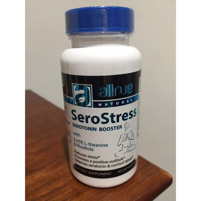 Serostress serotonin booster with 5- HTP L-theanine & Rhodiola reduces stress