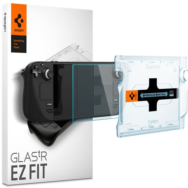 Spigen EZ Fit Tempered Glass Screen Protector for Valve Stream Deck - 1 Pack