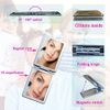 Beaufy Small Magnifying Makeup Compact Mirror Rectangle Handheld Mini Portable -Handbag Pocket Mirrors with 1x 2x Magnification - Double Sided - for Girls Women Men Kids - Pack of 4