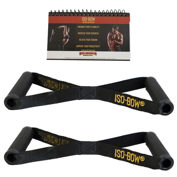 Bullworker Iso-Bow Pro Pair: Isometric Exercise Equipment; Portable Home Fitness Training Strap for Strength and Flexibility Gains, Traveling Stretching Tool for Yoga and Pilates (does not stretch)