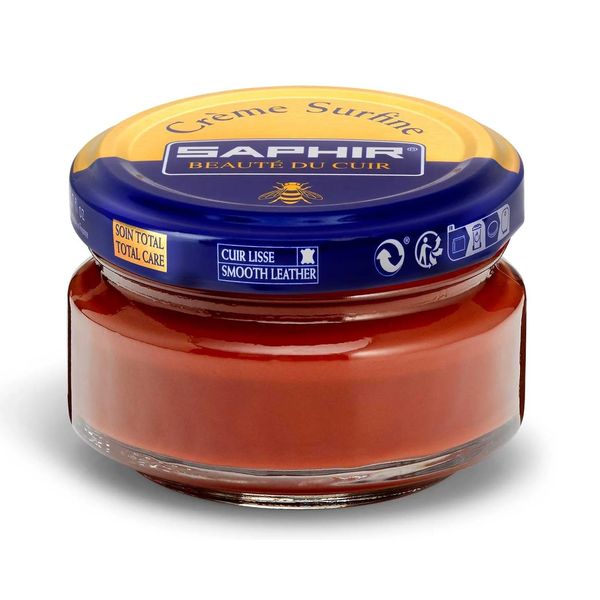 Saphir Cream Surfine Shoe Polish COGNAC 10