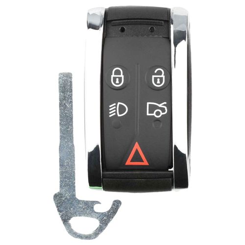 KeylessOption Keyless Entry Remote Car Key Fob Control 5-Button Replacement for 2007 2008 2009 2010 2011 2012 Jaguar S Type Super V8 Vanden Plas XJ XJ8 XJR XK XKR X-Type (KR55WK49244)