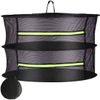 DEVILPRESS Drying Net, Mesh Hanging Herb Dryer Rack Collapsible Black (2 Layer)