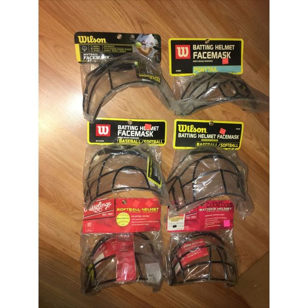 NEW Wilson & Rawlings BATTING HELMET FACEMASKS: 6 Types Baseball/softball