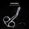 Stainless Steel Eyebrow Scissors Handle Shaped Eyebrow Tweezers Straight Flat Tip Tweezers Hair Plucker for Trimming and Shaping, Face Care Tools for Women