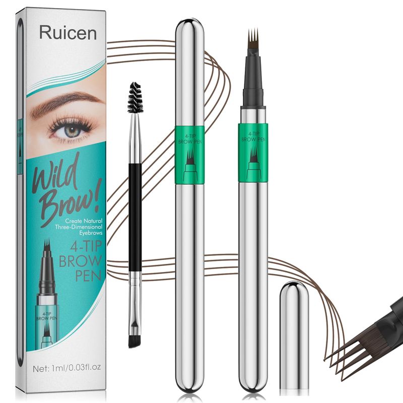 Ruicen Eyebrow Pen - Eyebrow Pencil, Upgrade Microblading Eyebrow Pen ...