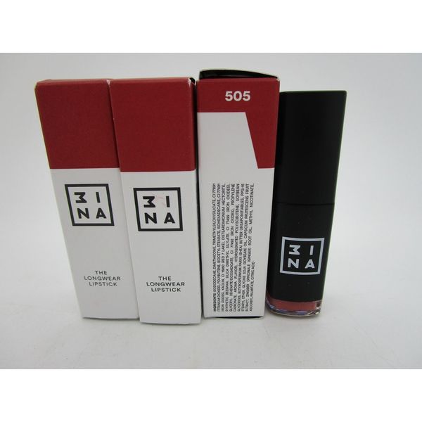 3INA The Longwear Lipstick 505 - 0.23 oz - Lot of 3