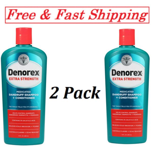 Denorex Extra Strength Medicated Dandruff Shampoo and Conditioner, 10 fl oz 2 PK