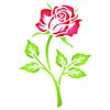 Schablone mit einer Rose, wiederverwendbar, 7,5 x 11,5 cm