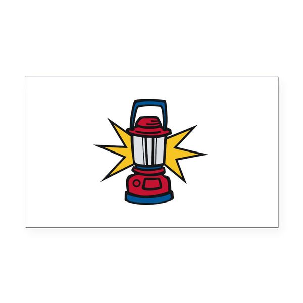 CafePress Camping Lamp Rectangle Car Bumper Magnet