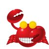 CafePress Happy Crab Sticker Rectangle Bumper Sticker Car Decal