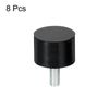sourcing map M4 Thread Rubber Mounts, Vibration Isolators, Cylindrical Shock Absorber with Studs 15 x 15mm 8pcs