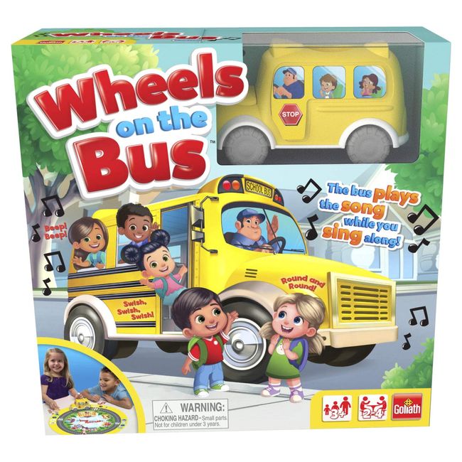 Pressman Wheels On The Bus Board Game Plays Song While You Sing Along