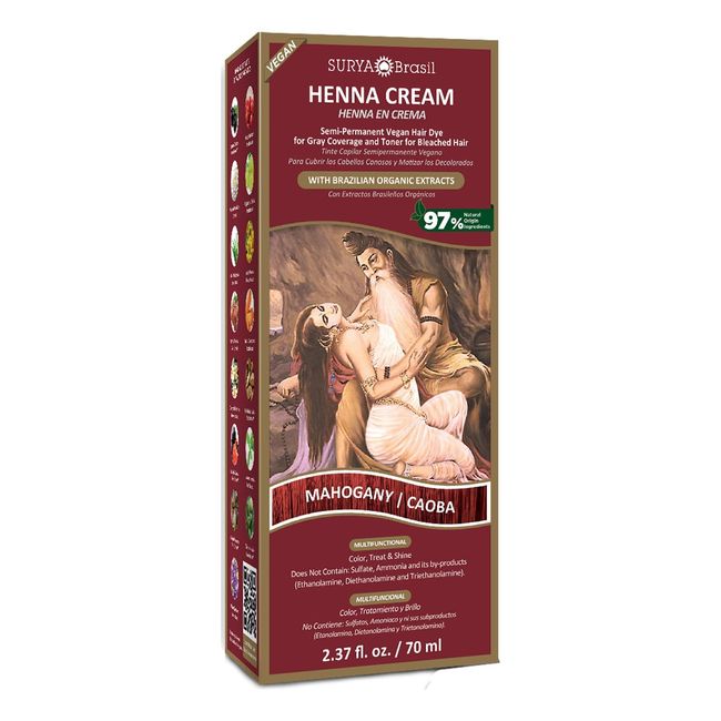 Henna Mahogany Cream Surya Nature, Inc 2.37 oz Cream