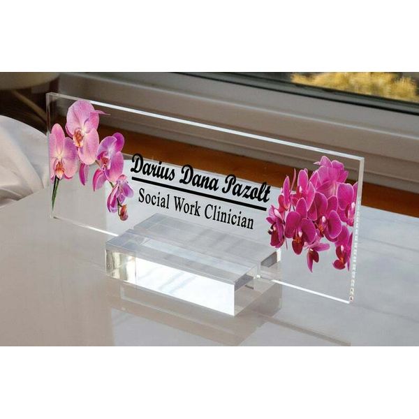 Custom Acrylic Name Plate for Desk – Personalized Office Sign Gift