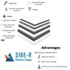 POLYETHYLENE NON-TEXTURED BLACK HDPE PLASTIC SHEET 1/8" X 6" X 12"