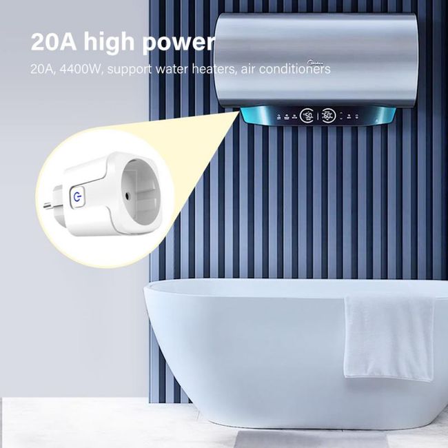 20A WiFi Smart Plug EU Smart Socket With Power Monitor Timing Function Tuya  Smart Life Control For Alexa Google Home Alice Ships From: SPAIN, Standard:  20A EU Plug, Color: 3pcs ZigBee Version