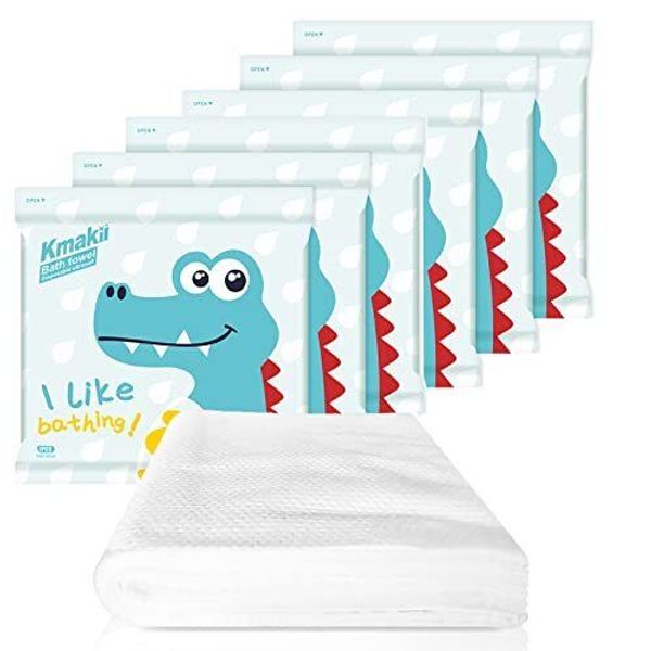 6 Pack Disposable Bath Towels White Soft Bath Bath Wipes Portable And Breathable