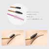 Wood Eyelash & Eyebrow Screw Brush, 50 Count (303) (Straight Shape)